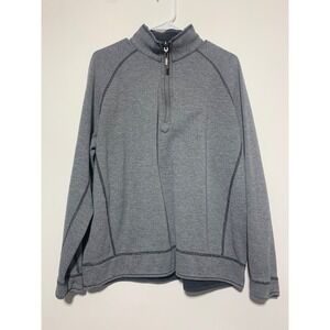 Tommy Bahama Men Gray Reversible 1/4 Zip Sweater No Size